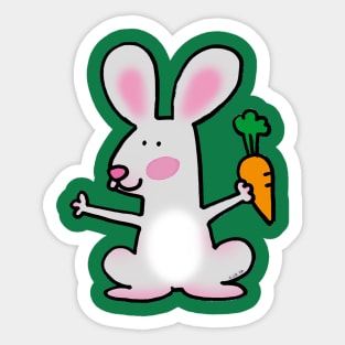 fun rabbit cartoon Sticker